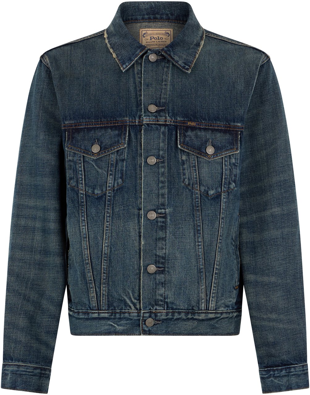Ralph Lauren Short denim jacket made of cotton Blauw