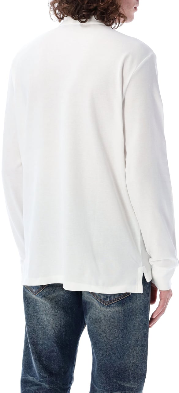 Ralph Lauren Polo L/S Custom Fit Bianco Wit