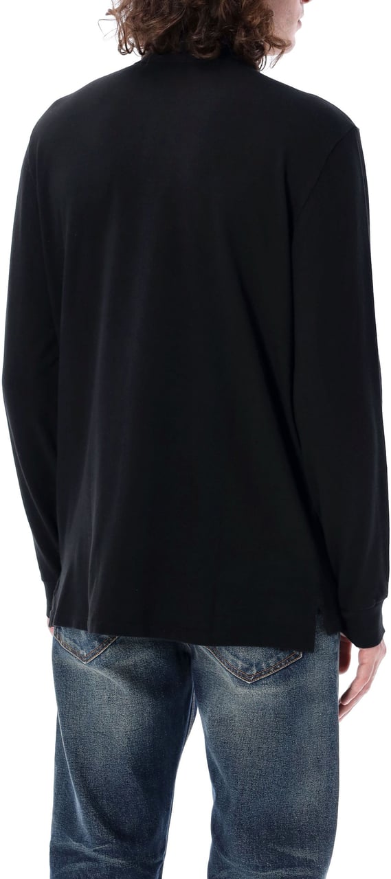 Ralph Lauren L/S Custom Polo Nero Zwart
