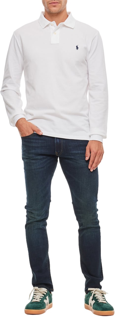 Ralph Lauren Ribbed Polo with Two-Button Closure and Iconic Pony Emblem Wit