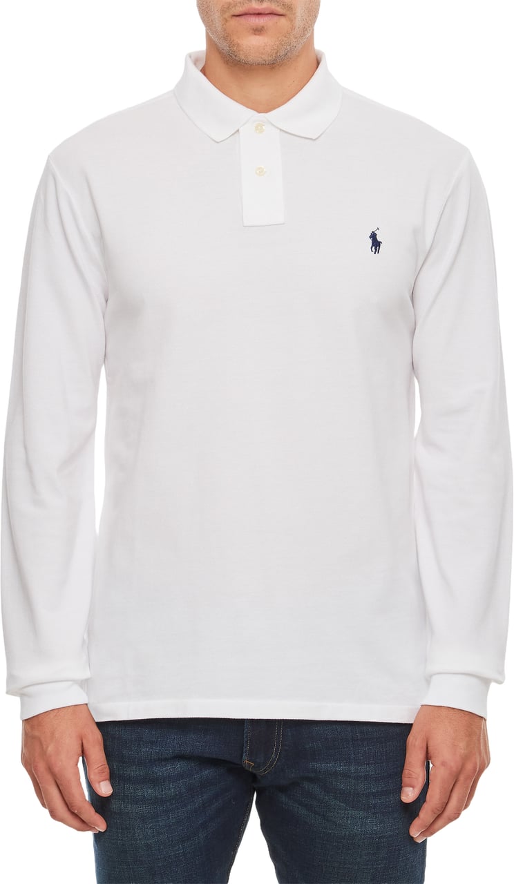 Ralph Lauren Ribbed Polo with Two-Button Closure and Iconic Pony Emblem Wit
