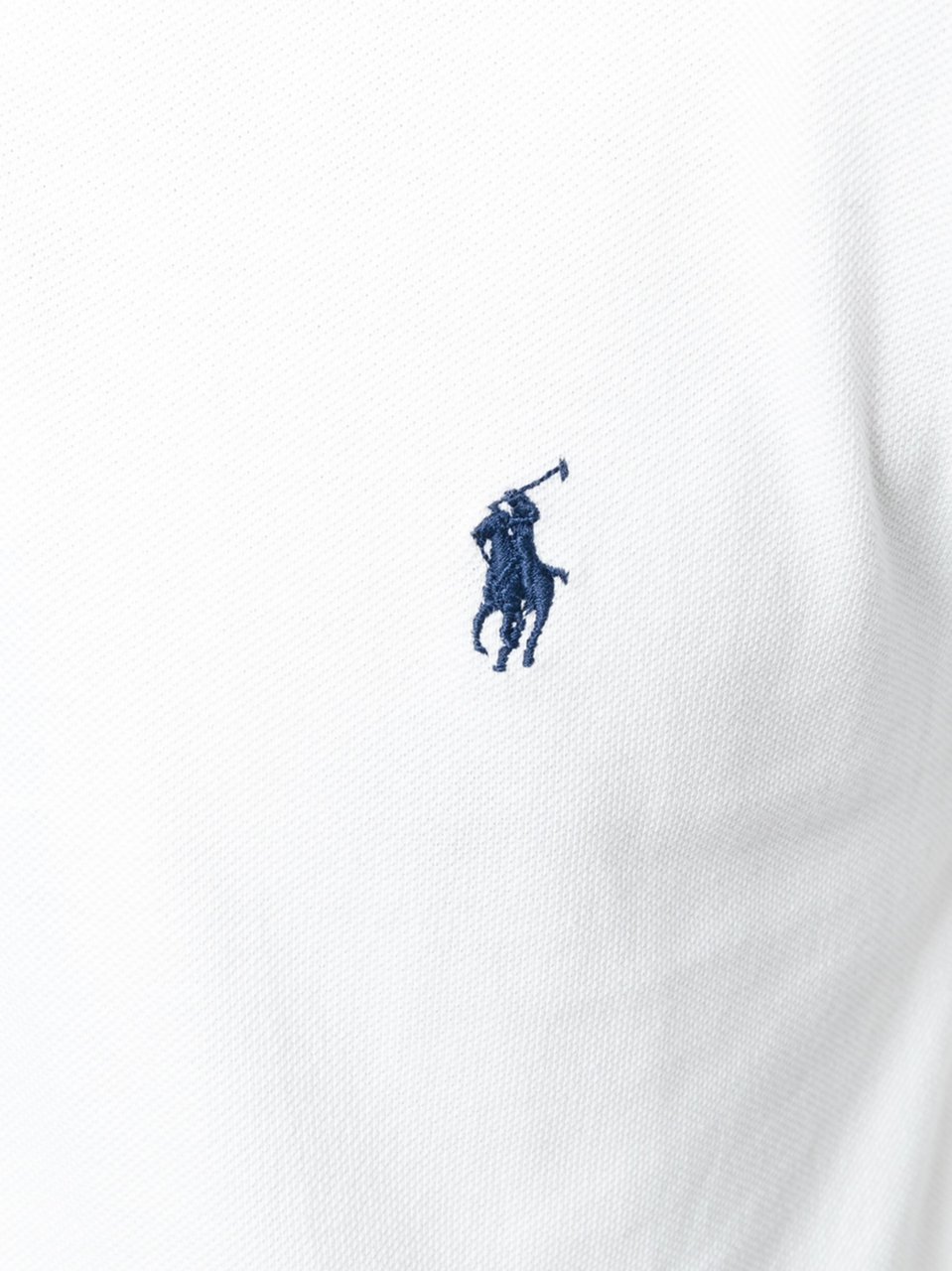Ralph Lauren Cotton Embroidered Logo Long-Sleeve Polo Shirt Wit
