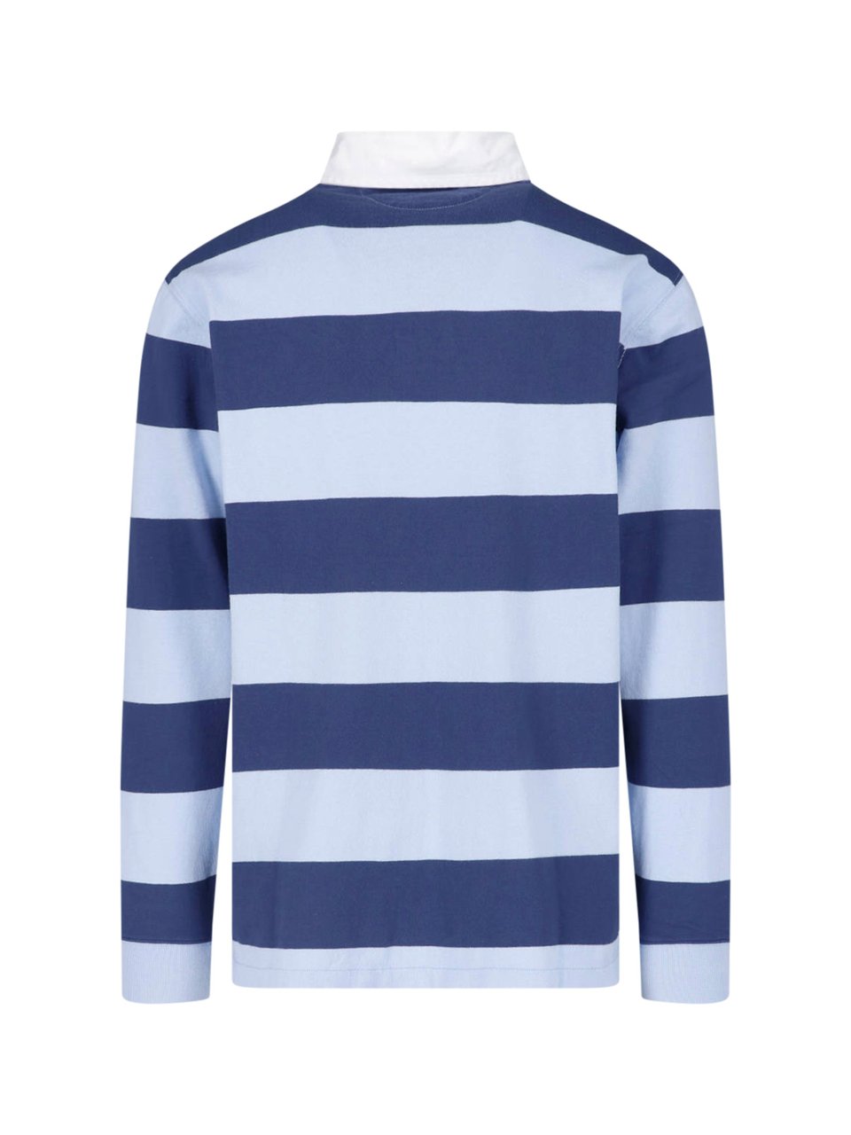 Ralph Lauren Blue Striped Rugby Cotton Polo Shirt Blauw
