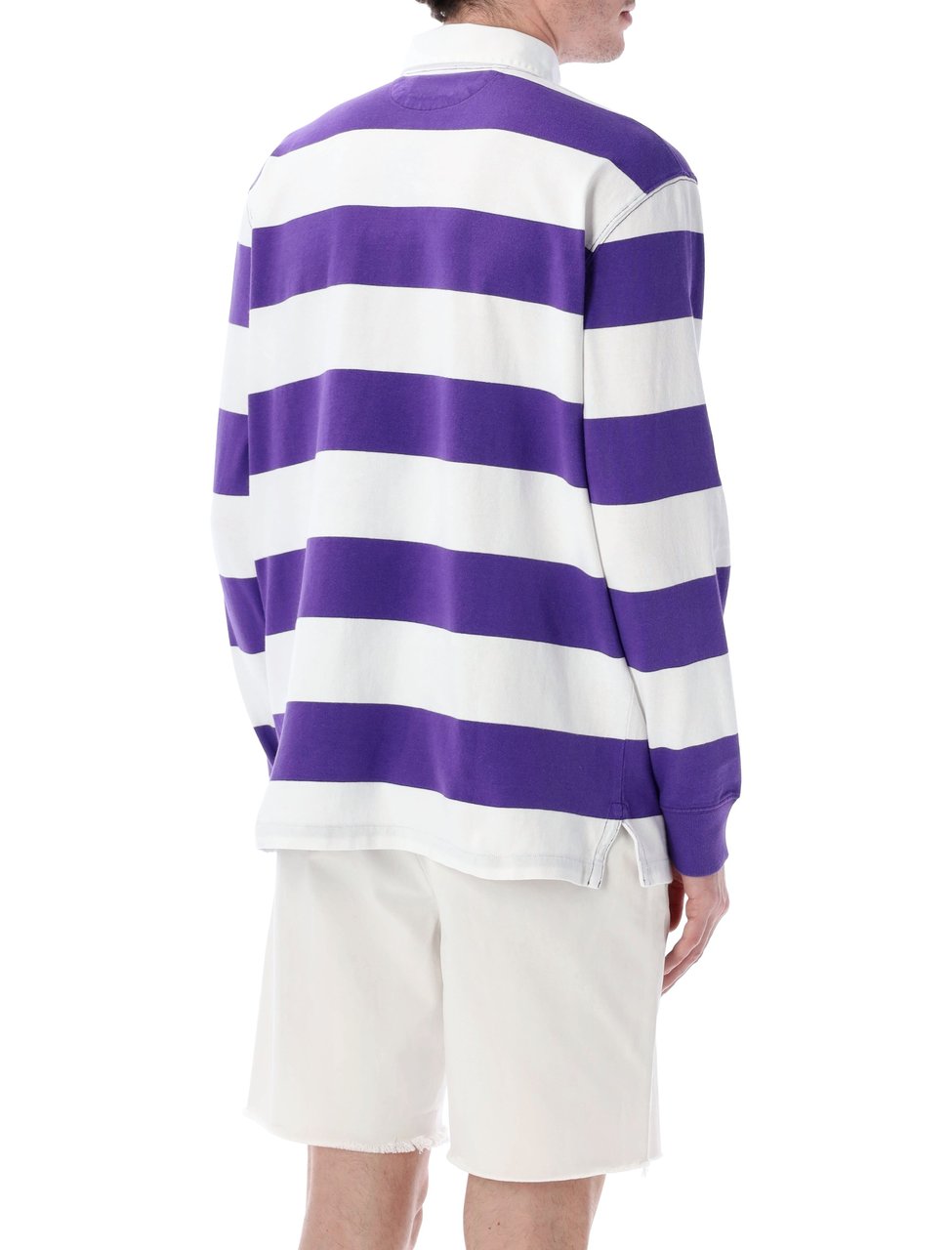 Ralph Lauren Rugby L/S Polo White Purple Paars