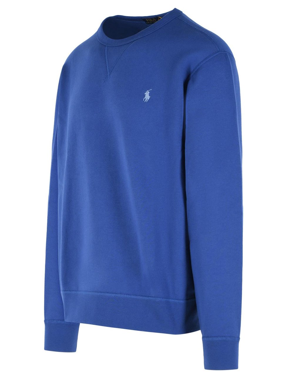 Ralph Lauren Cotton-Blend Sweatshirt With Ribbed Details And Logo Embroidery Blauw