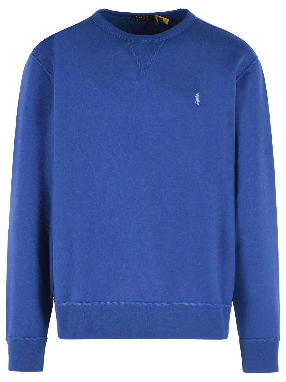 Ralph Lauren Cotton-Blend Sweatshirt With Ribbed Details And Logo Embroidery Blauw
