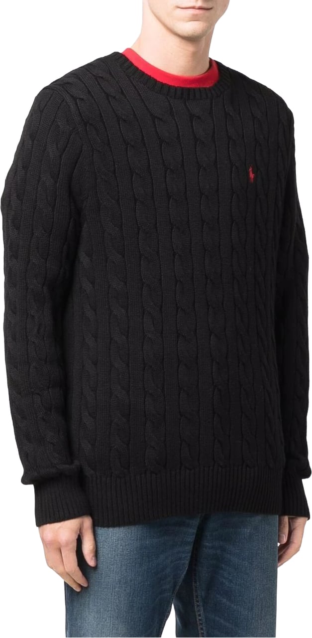 Ralph Lauren long sleeve sweater black Zwart