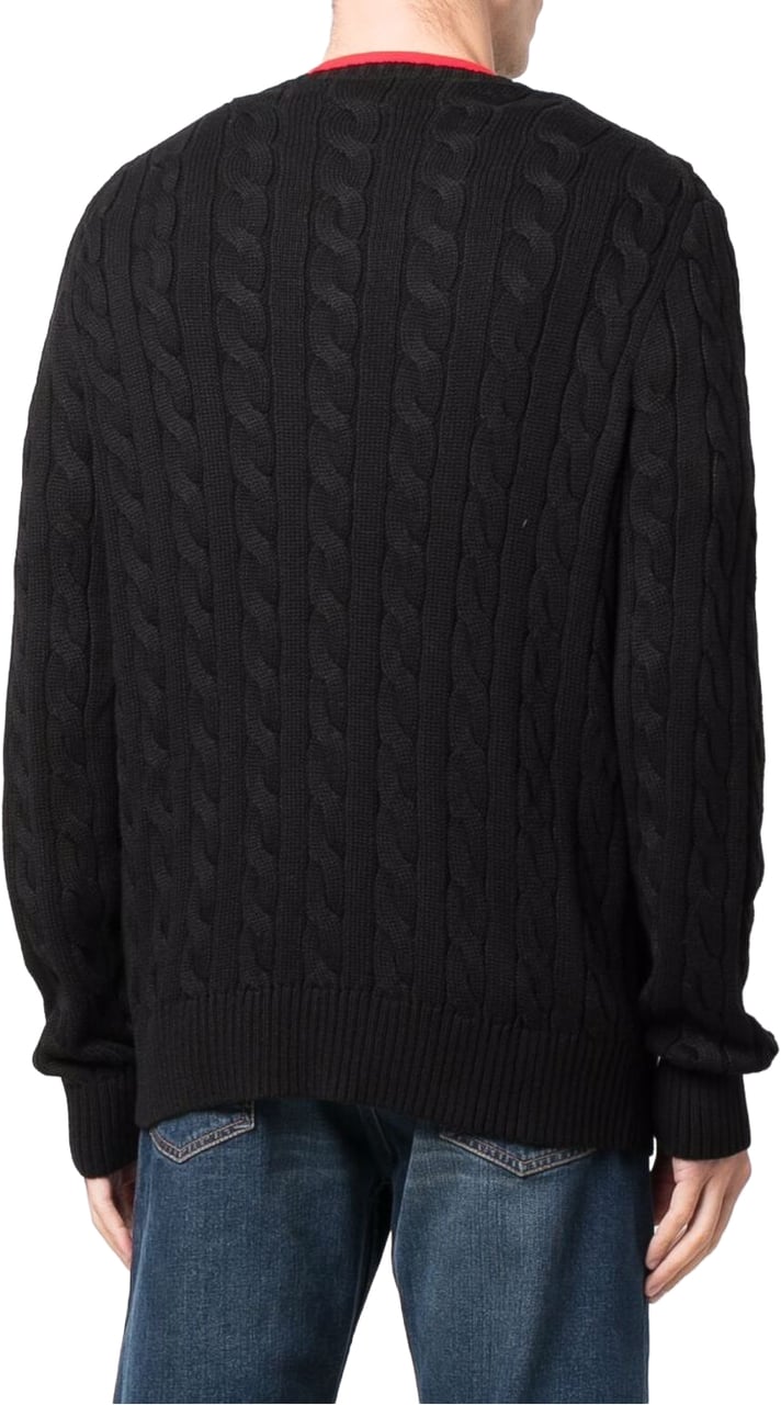 Ralph Lauren long sleeve sweater black Zwart