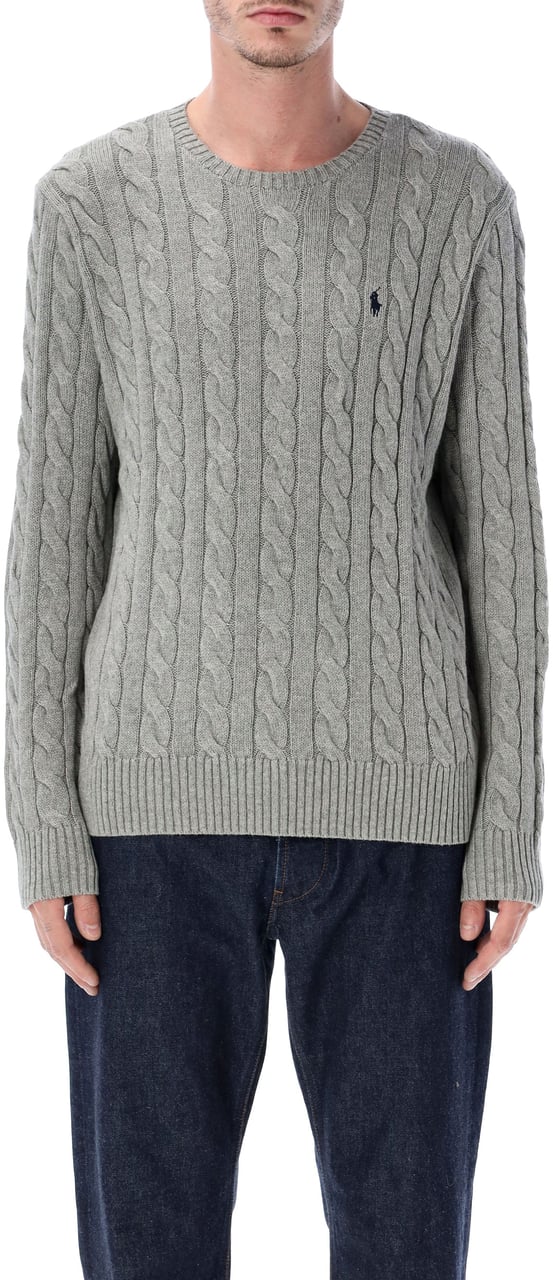 Ralph Lauren Cable Crewneck Grigio Lichtgrijs