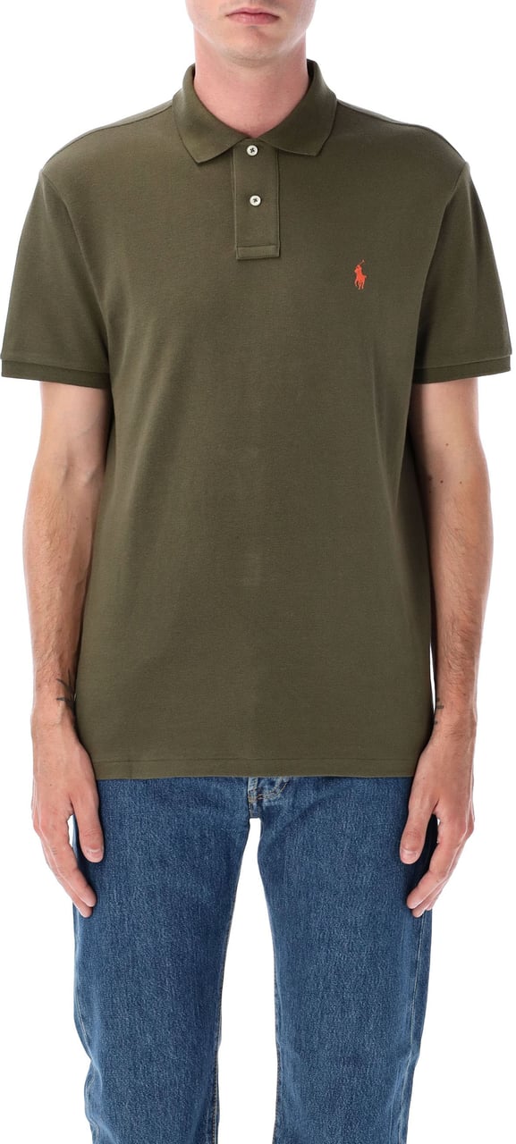 Ralph Lauren Polo S/S Custom Fit Olive Green Groen