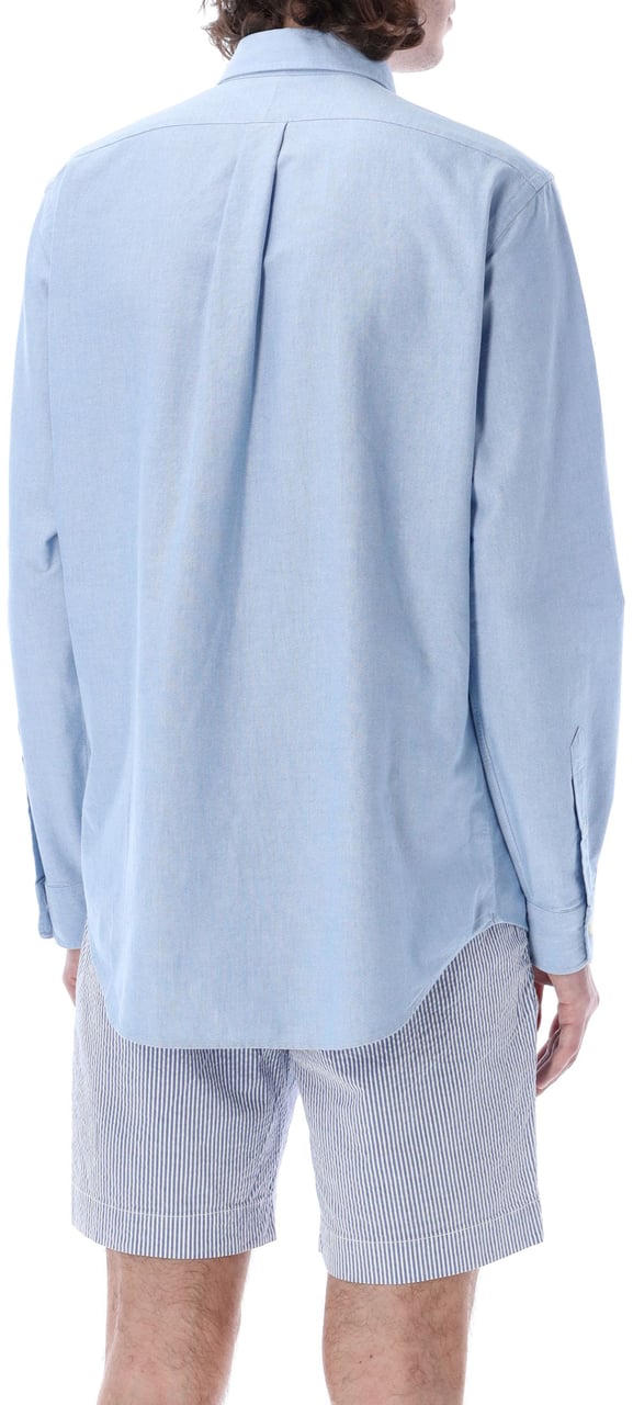 Ralph Lauren Custom Fit Shirt Blu Blauw