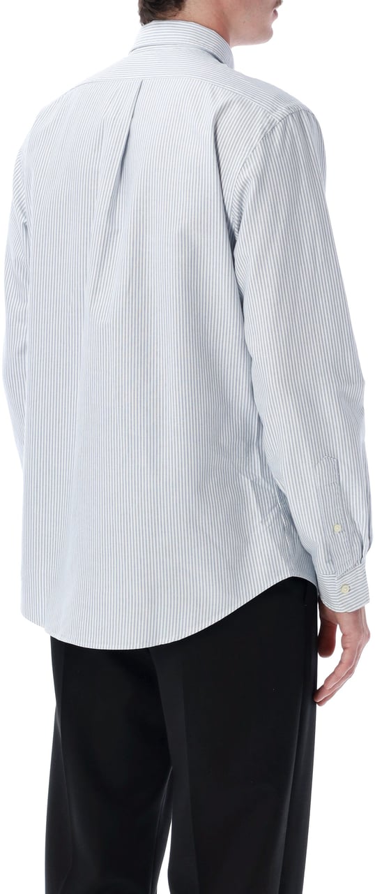Ralph Lauren Custom Fit Shirt White Light Blue Lichtblauw