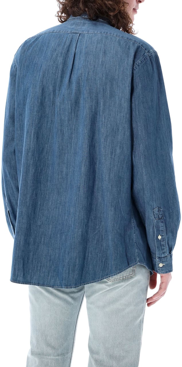 Ralph Lauren Custom Denim Shirt Med Blue Blauw