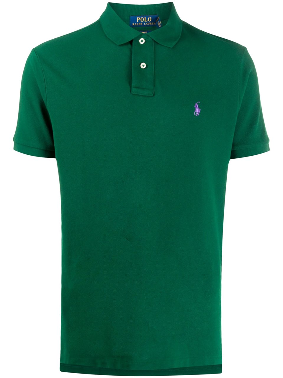 Ralph Lauren Deep Green Polo Shirt Piqué Knit Groen