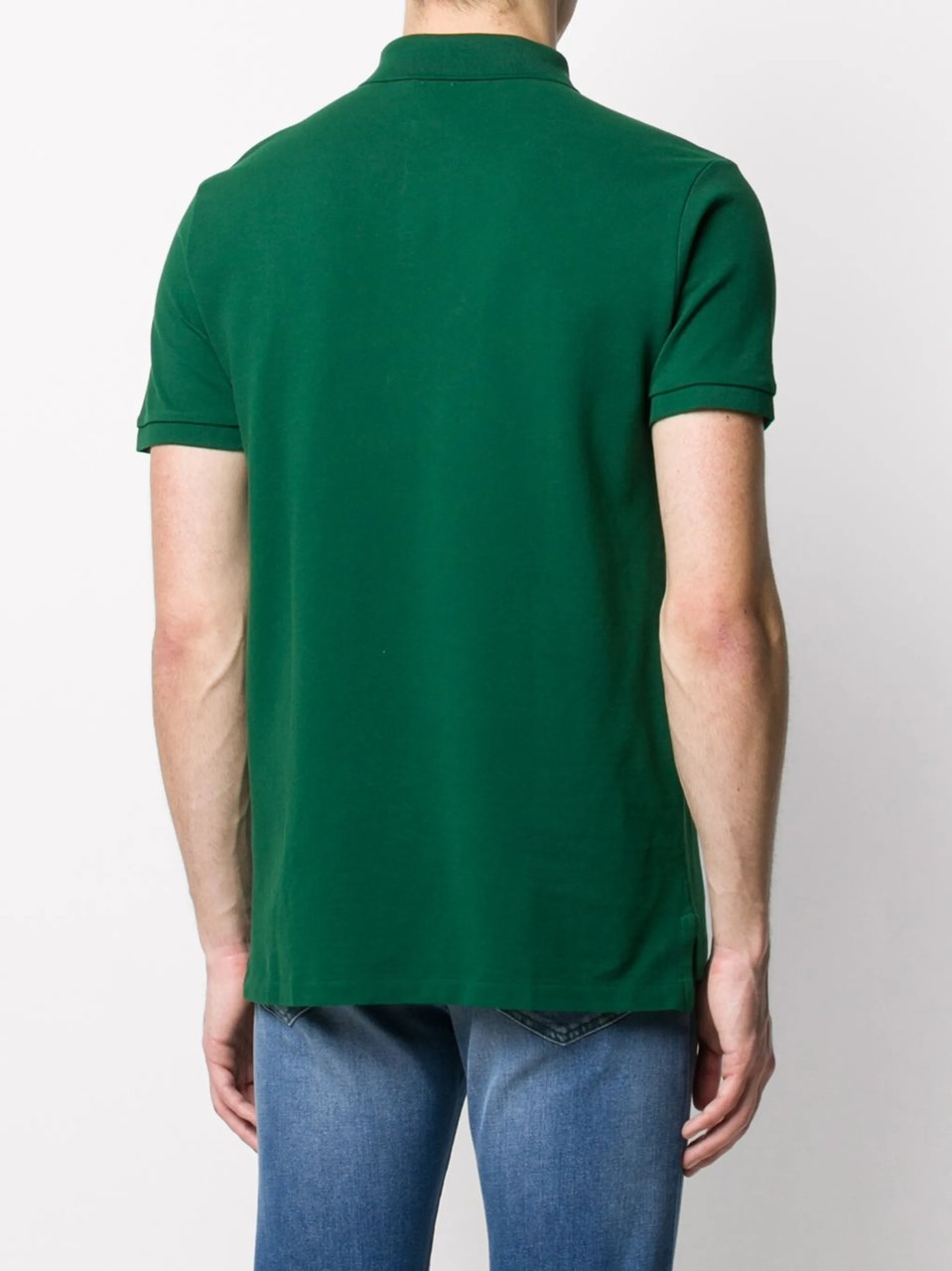 Ralph Lauren Deep Green Polo Shirt Piqué Knit Groen