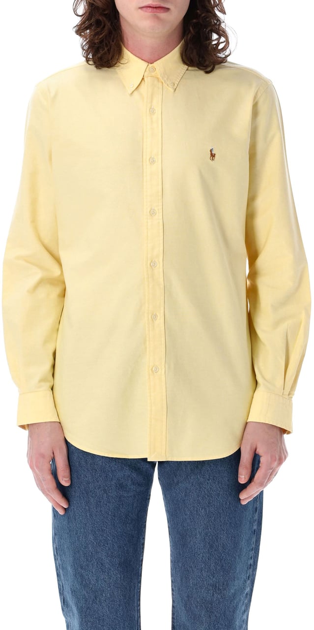 Ralph Lauren Custom Fit Shirt Yellow Oxford Geel