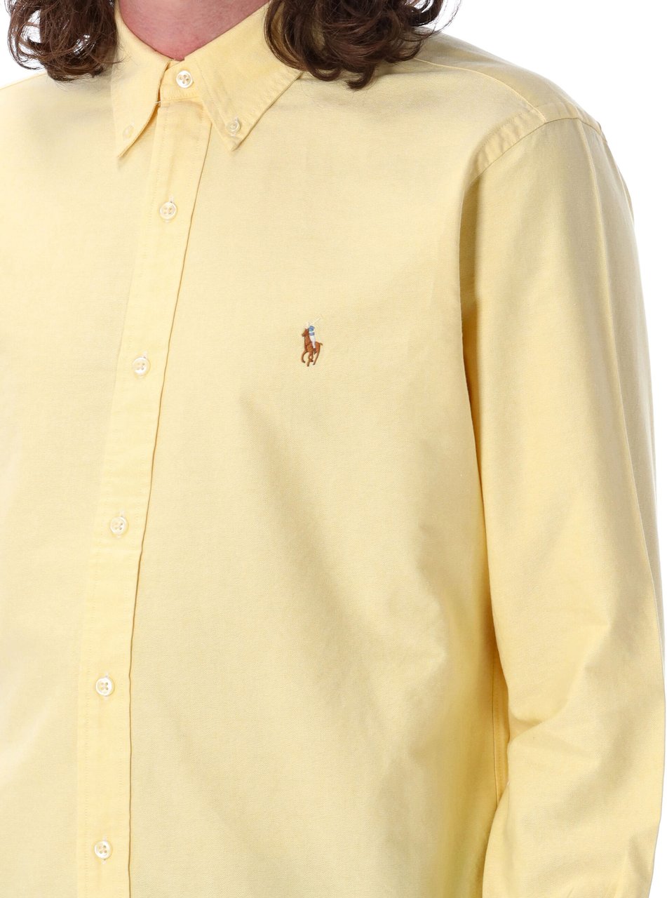 Ralph Lauren Custom Fit Shirt Yellow Oxford Geel