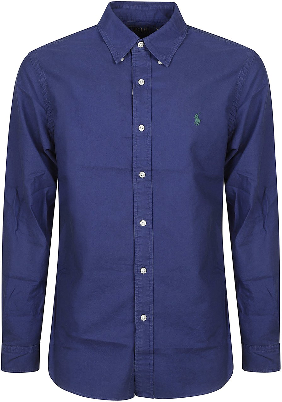 Ralph Lauren Long Sleeve Sport Shirt Blue Blauw