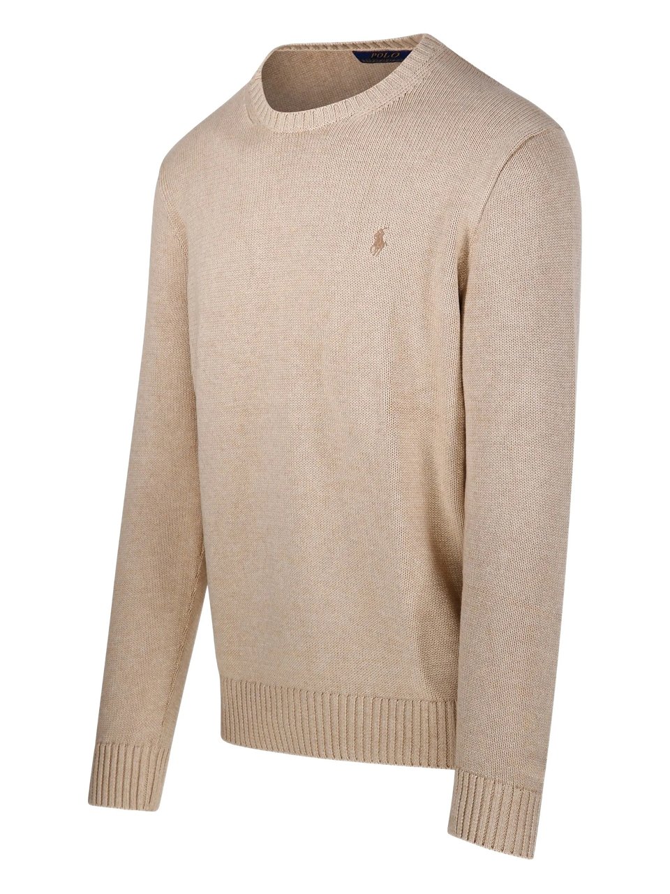 Ralph Lauren Neutral Sweater Crew Neck Cotton Sweater Neutraal