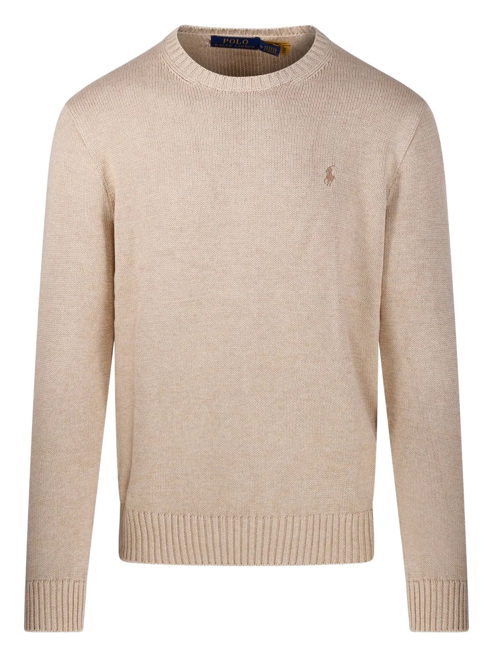 Ralph Lauren Neutral Sweater Crew Neck Cotton Sweater Neutraal