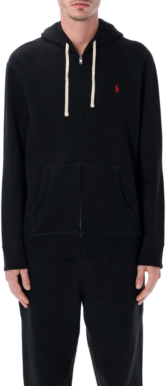 Ralph Lauren Rl Zip Hoodie Nero Zwart