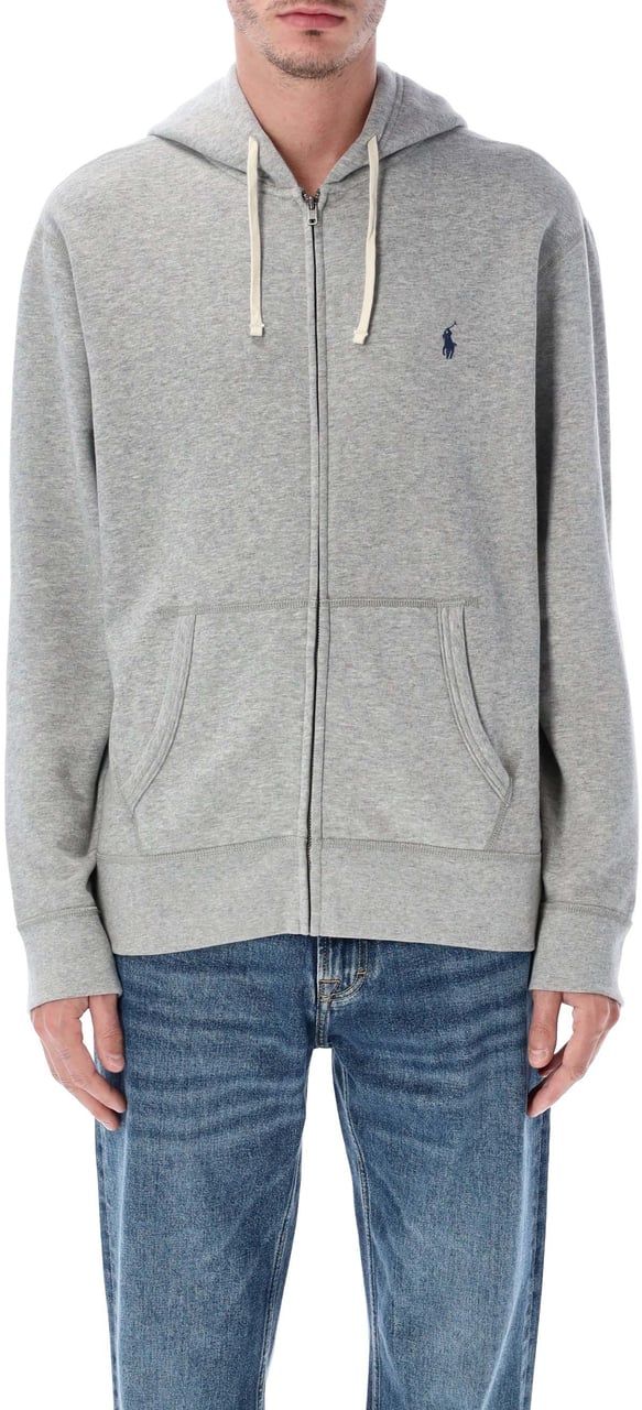 Ralph Lauren Rl Zip Hoodie Andover Heather Lichtgrijs