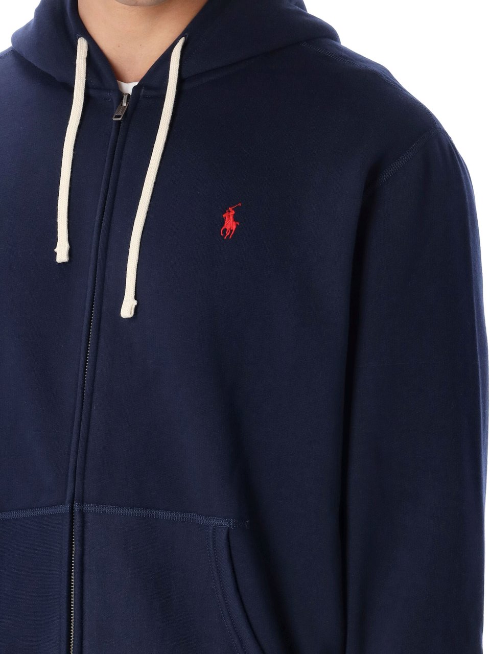 Ralph Lauren Rl Zip Hoodie Cruise Navy Blauw