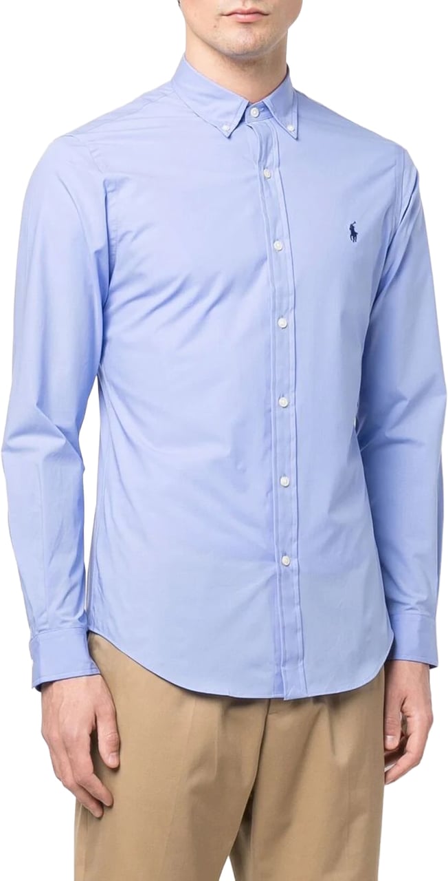 Ralph Lauren long sleeve sport shirt blue Blauw