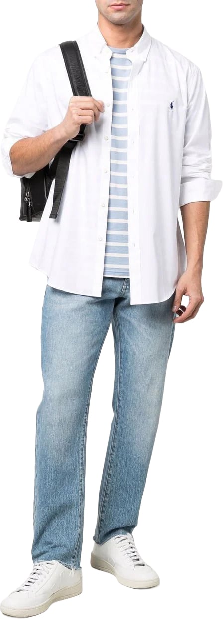 Ralph Lauren long sleeve sport shirt white Wit