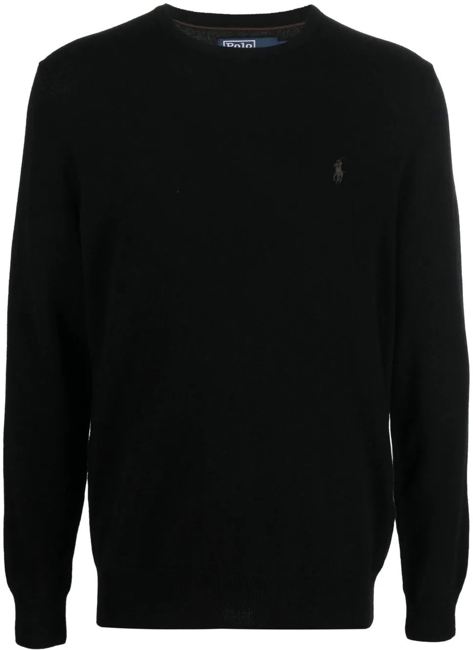 Ralph Lauren long sleeve pullover black Zwart