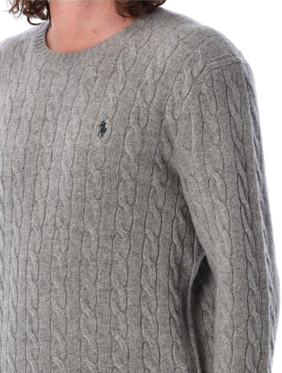 Ralph Lauren Cable Knit Sweater Grigio Grijs
