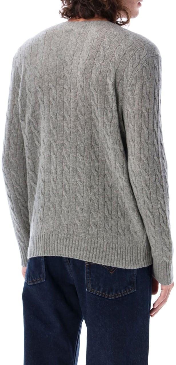 Ralph Lauren Cable Knit Sweater Grigio Grijs