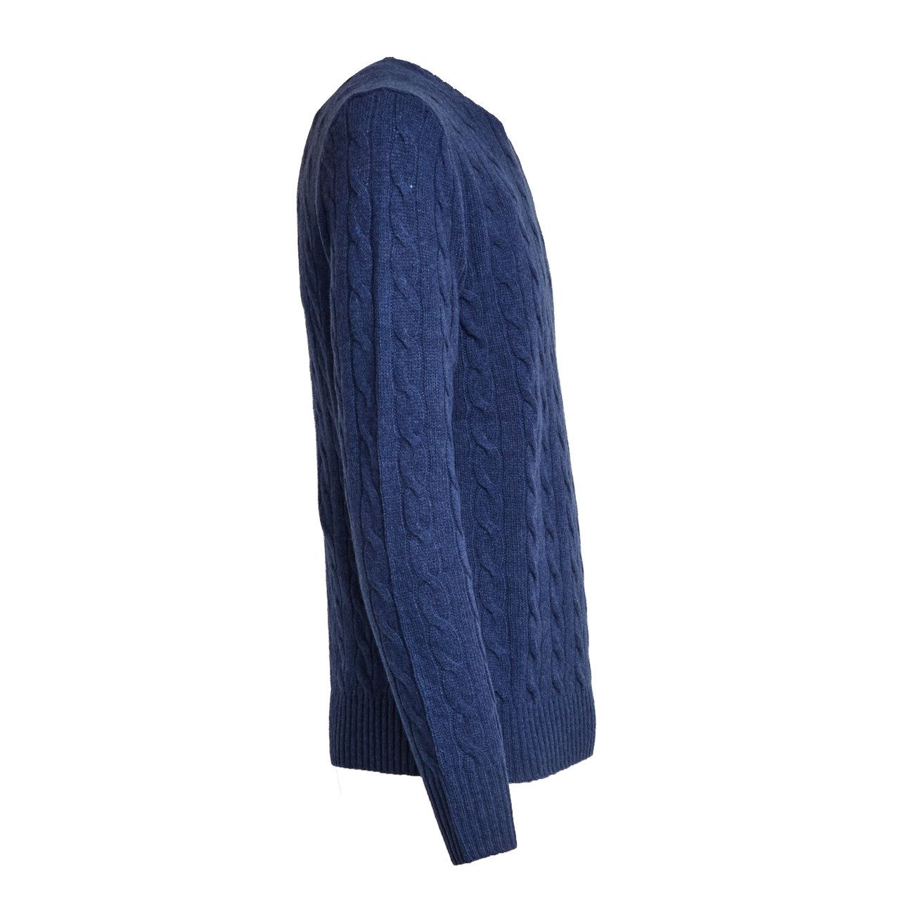 Ralph Lauren Maglia A Trecce In Lana, Cashmere Blauw