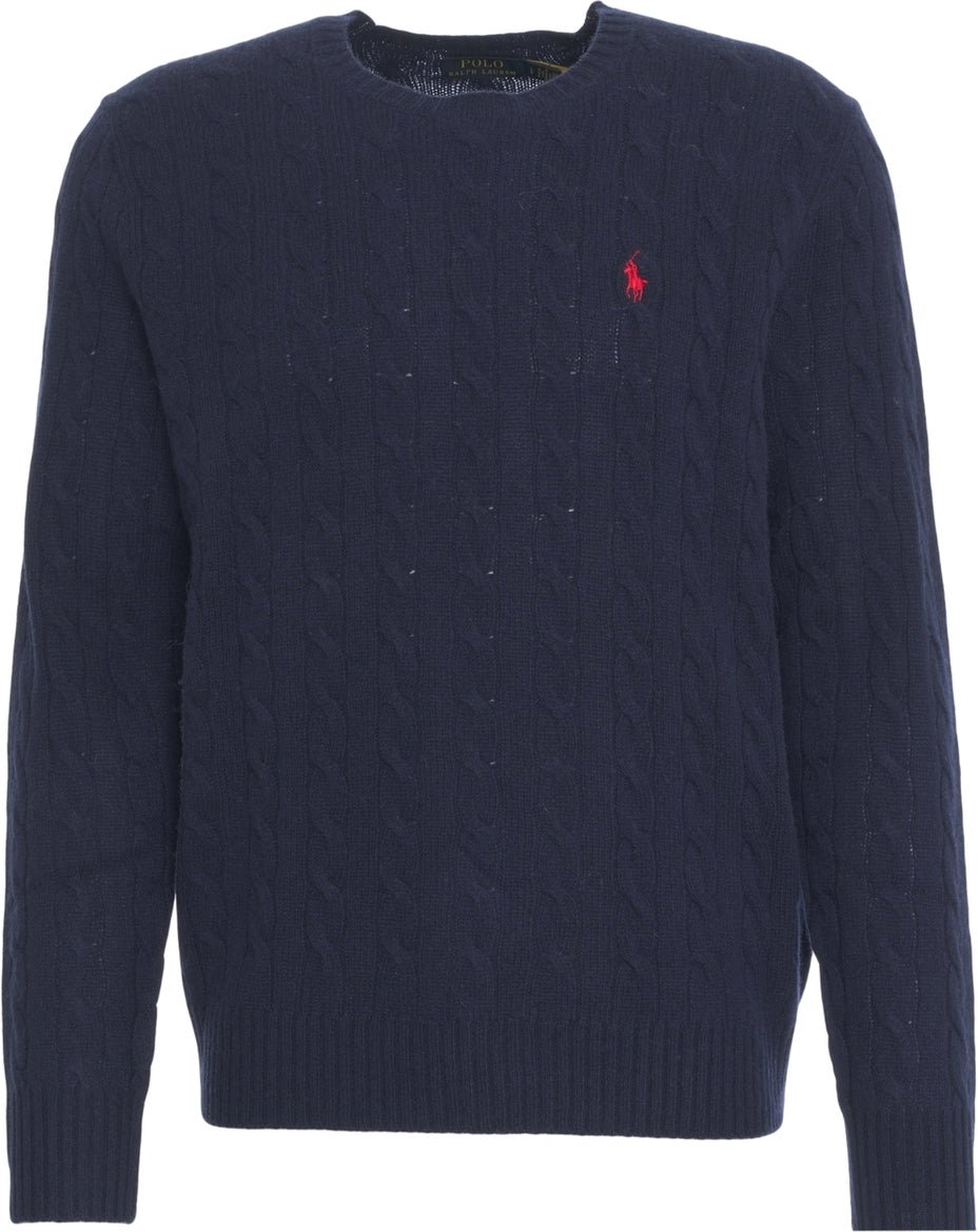 Ralph Lauren Sweater with logo embroidery Blauw