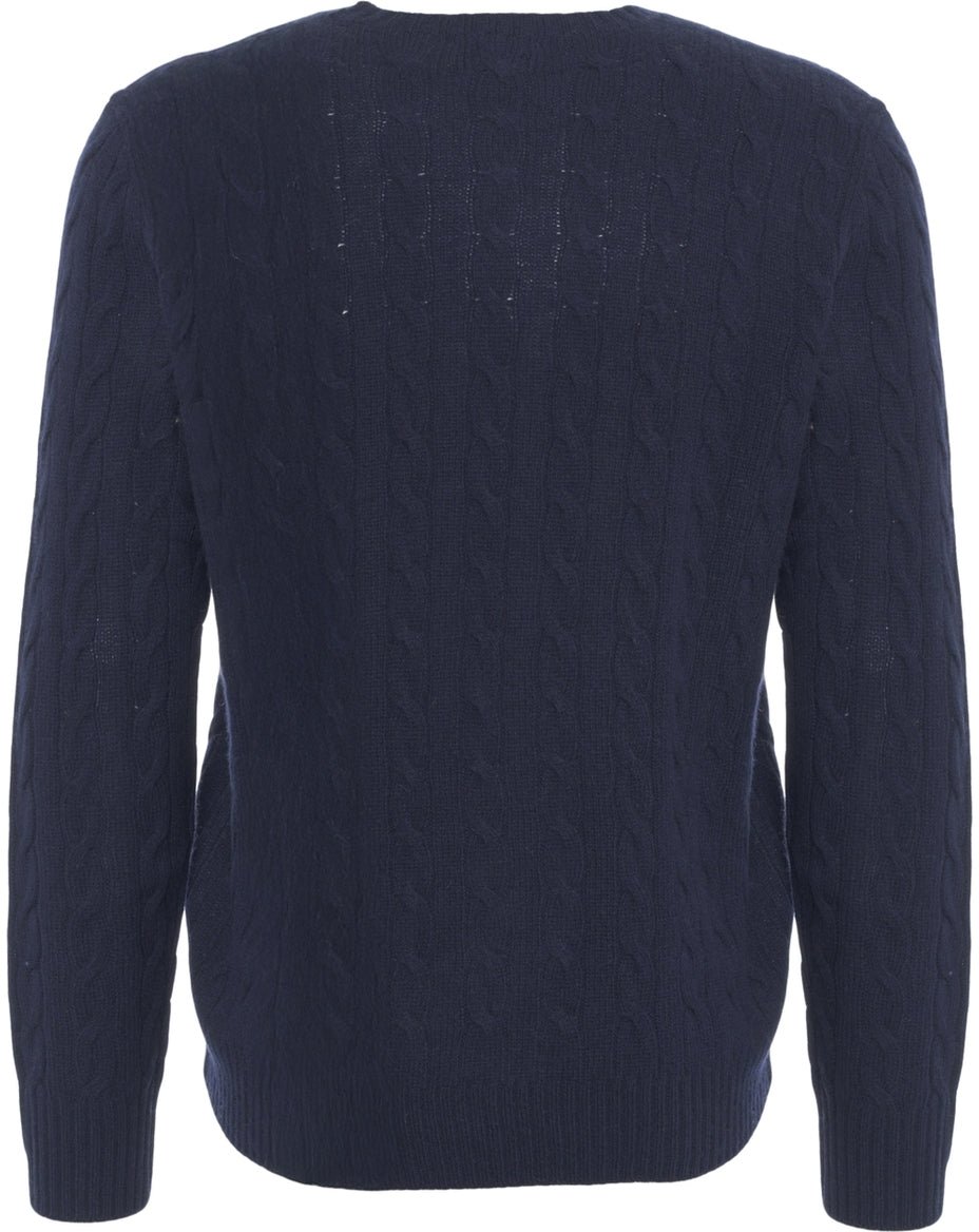 Ralph Lauren Sweater with logo embroidery Blauw