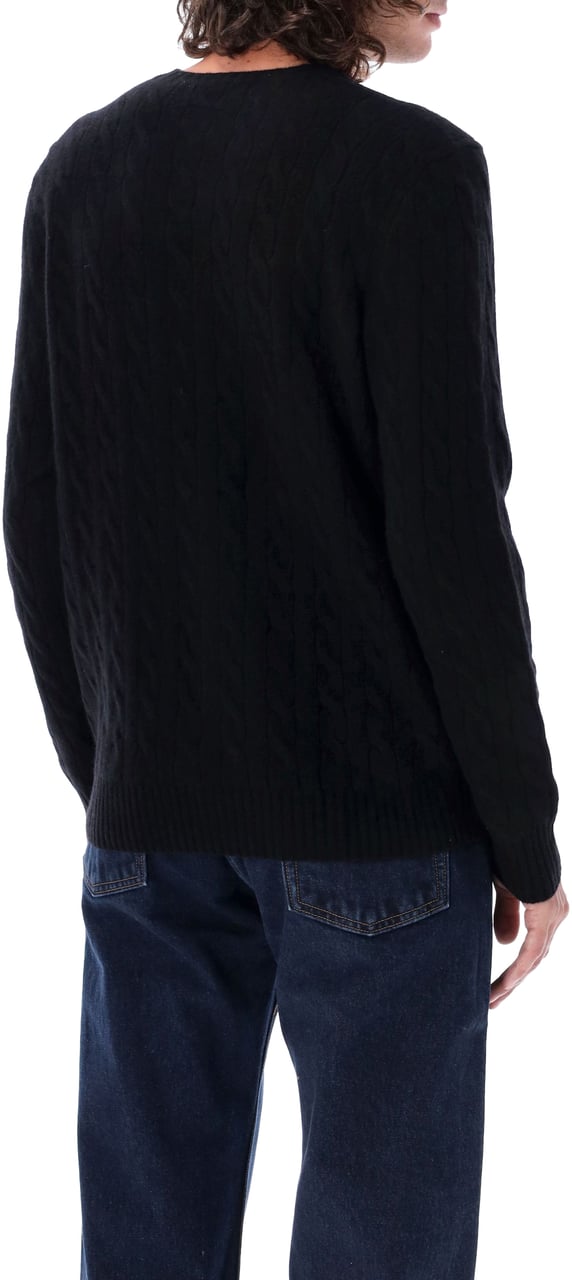 Ralph Lauren Cable knit sweater Zwart