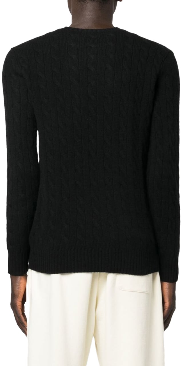 Ralph Lauren Cable knit sweater Zwart
