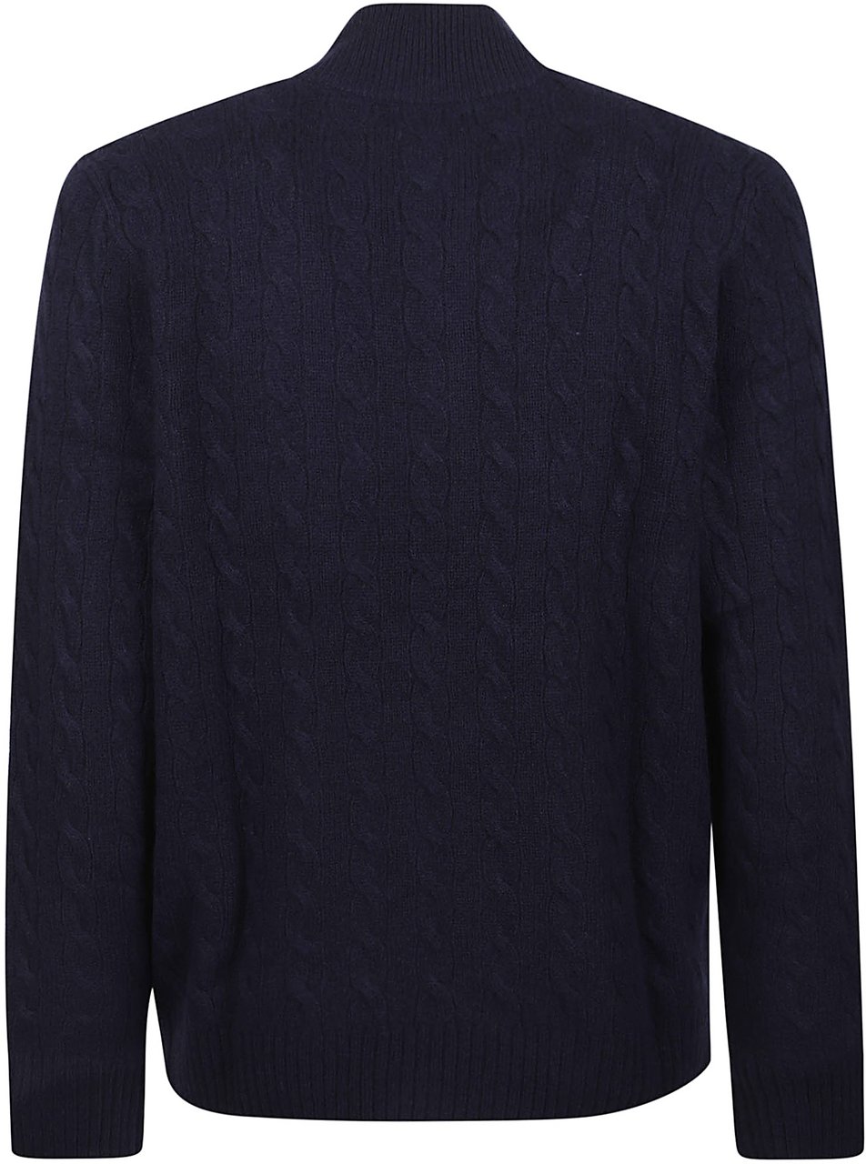 Ralph Lauren Half Zip Sweater Blue Blauw