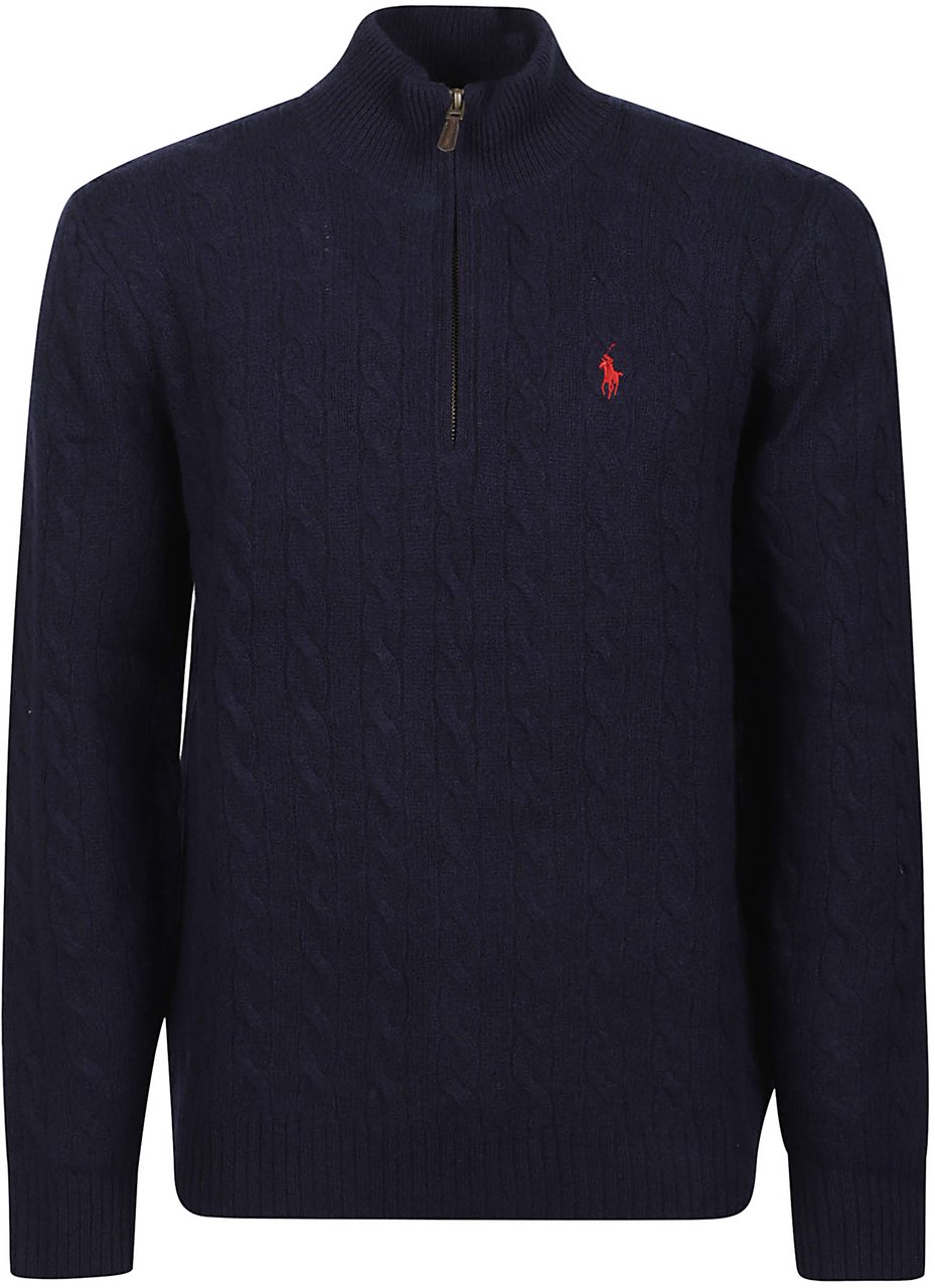 Ralph Lauren Half Zip Sweater Blue Blauw