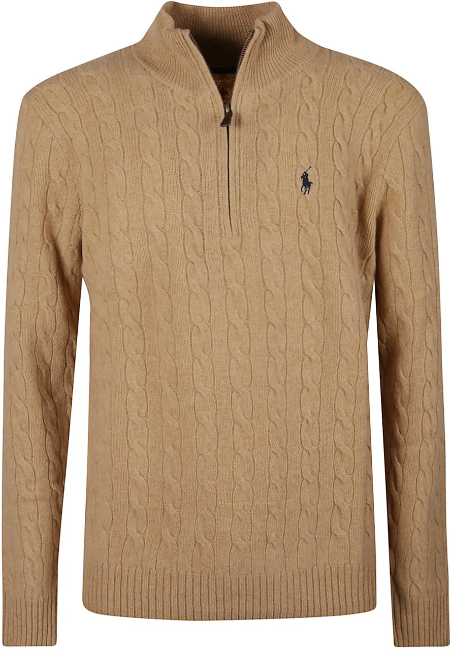 Ralph Lauren Half Zip Sweater Brown Bruin