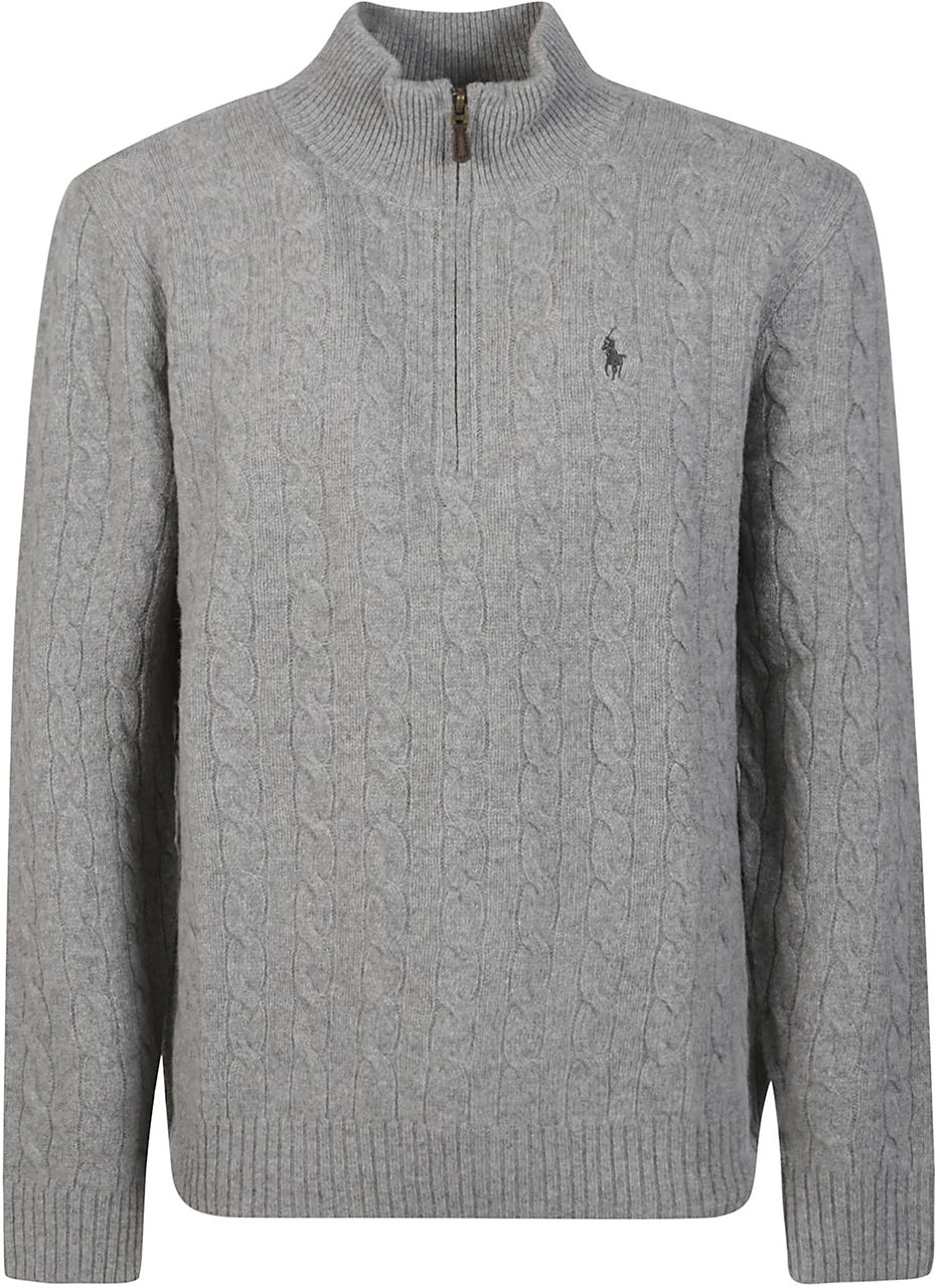 Ralph Lauren Half Zip Sweater Grey Grijs