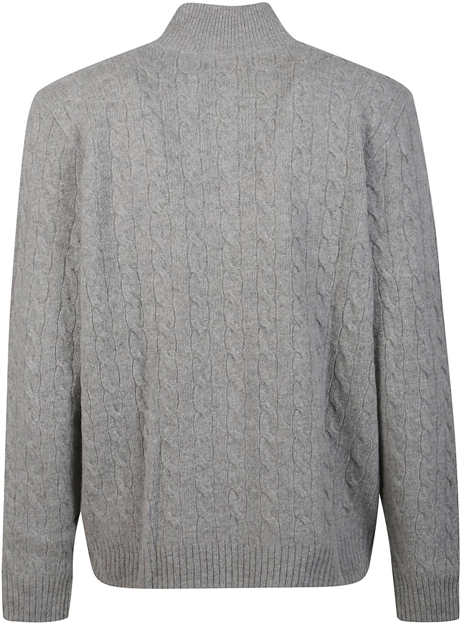 Ralph Lauren Half Zip Sweater Grey Grijs