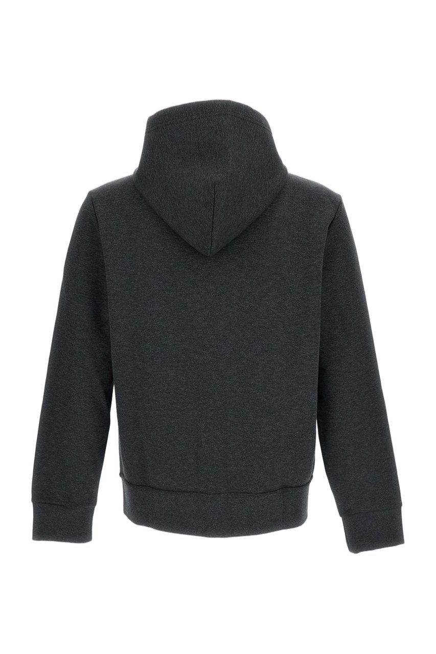 Ralph Lauren Dark Grey Hooded Zip Up Sweatshirt Grijs