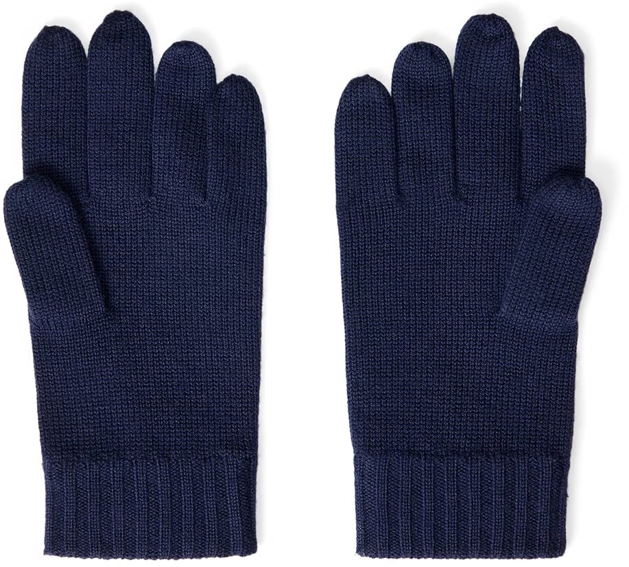 Ralph Lauren Classic Pony Logo Wool Gloves Blauw
