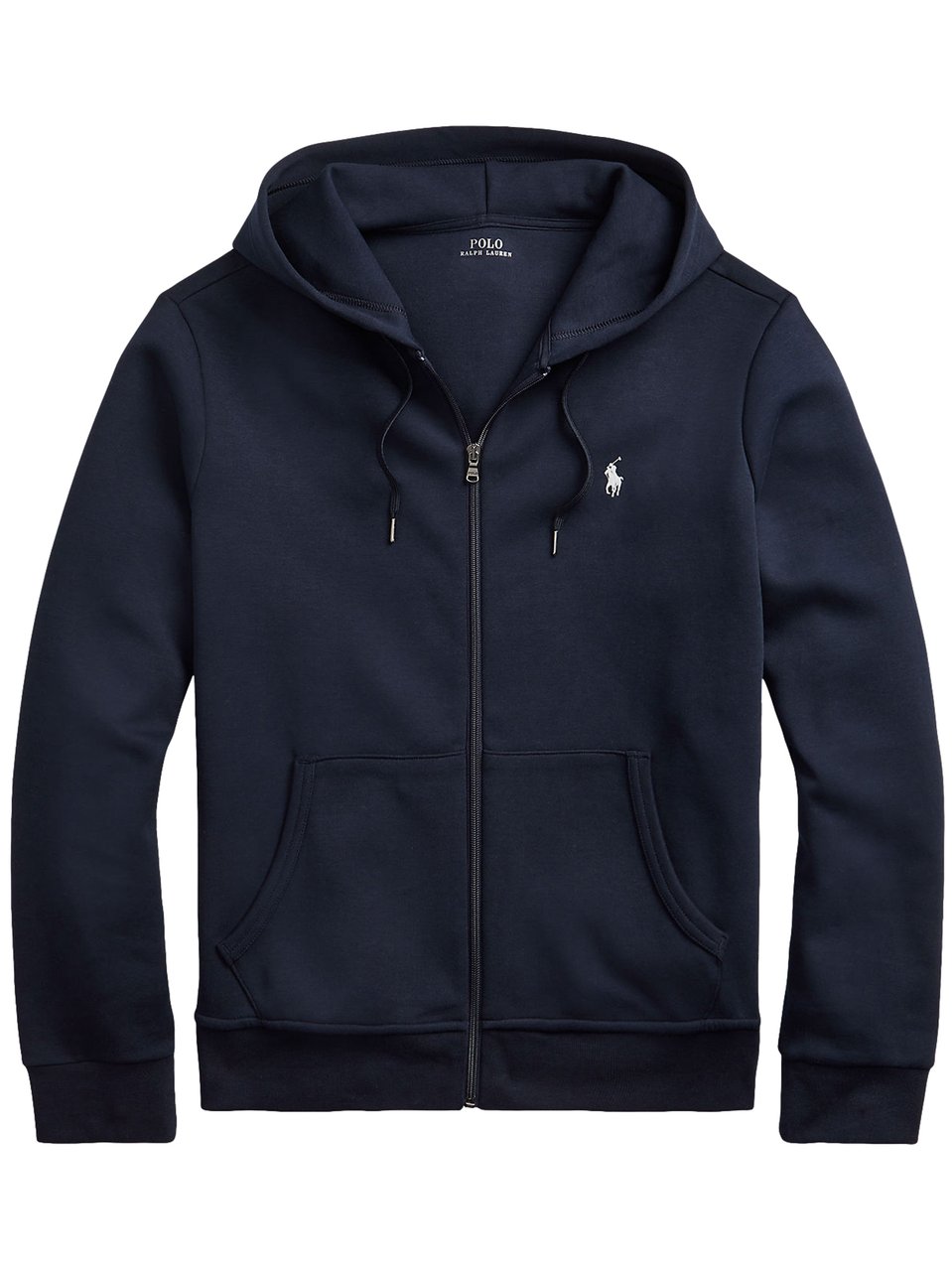 Ralph Lauren Blue Cotton Full-Zip Hooded Sweatshirt Blauw