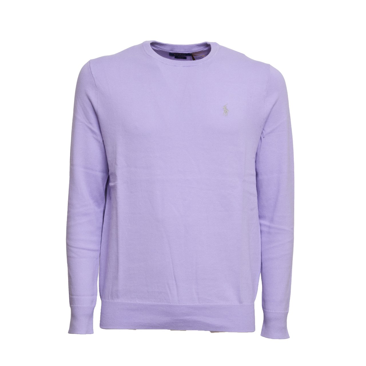 Ralph Lauren Slim Fit Cotton Crewneck Regular Sweater Paars