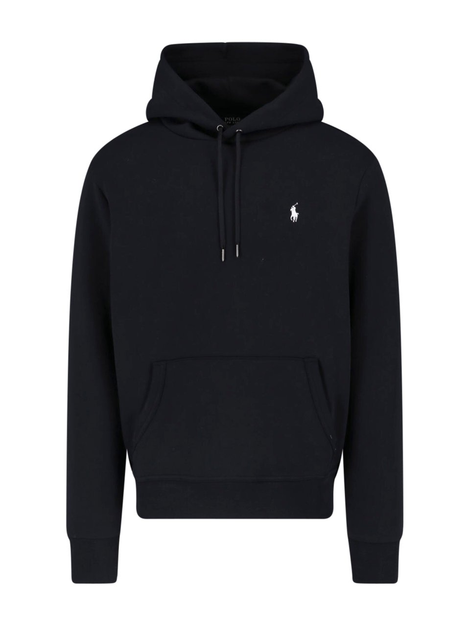 Ralph Lauren Black Recycled Cotton Blend Hooded Sweatshirt Zwart