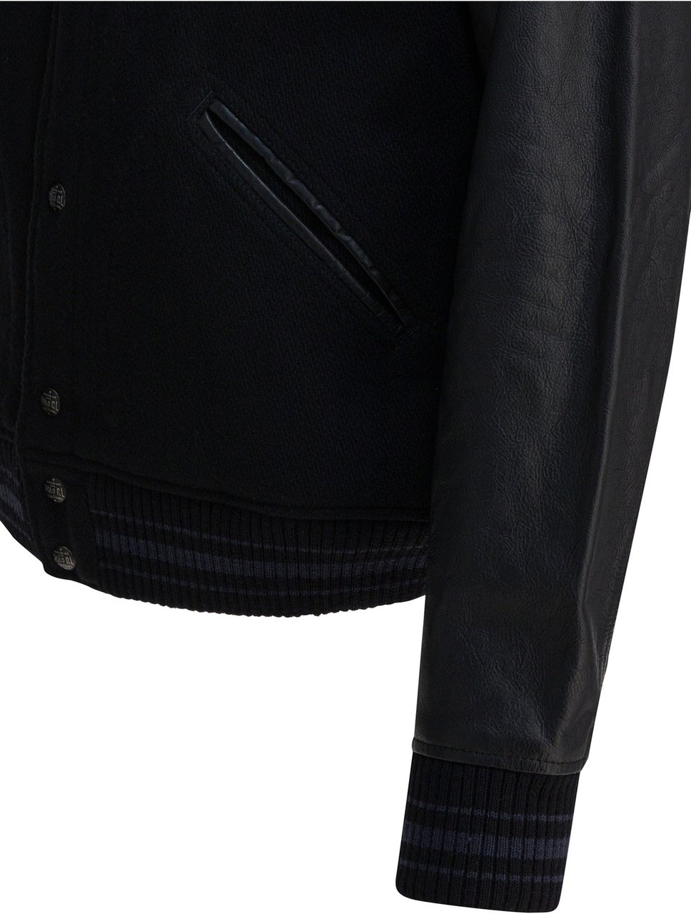 Ralph Lauren "Letterman" Bomber jacket Zwart