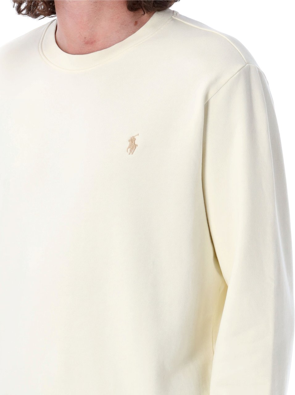 Ralph Lauren Loopback Terry Crewneck Bianco Wit