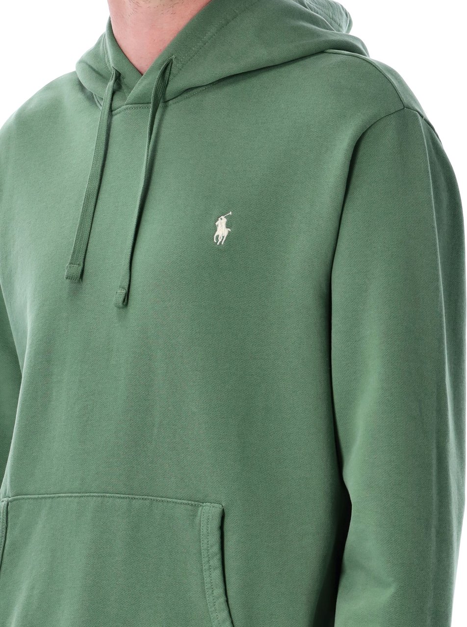 Ralph Lauren Wash Hoodie Olive Green Groen